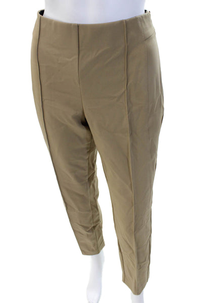 Lafayette 148 New York Women Ankle Cropped Dress Pants Beige Size 8