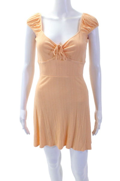 L Space, Womens Fit & Flare Mini Dress Orange Size S