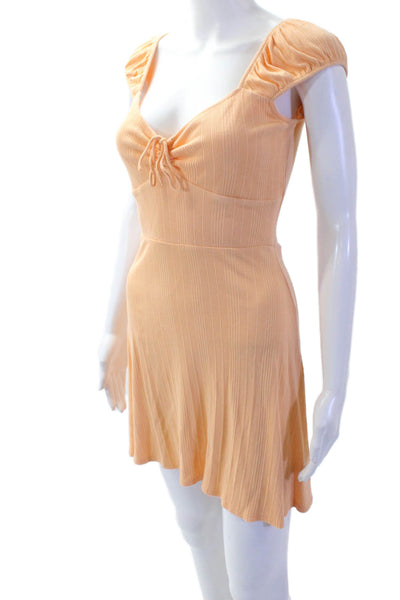 L Space, Womens Fit & Flare Mini Dress Orange Size S
