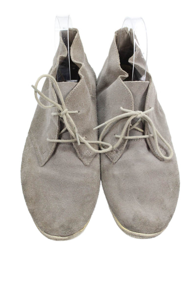 Dolce Vita Womens Leather Lace-Up Flat Loafer Shoes Gray Size 8.5