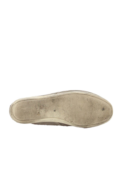 Dolce Vita Womens Leather Lace-Up Flat Loafer Shoes Gray Size 8.5
