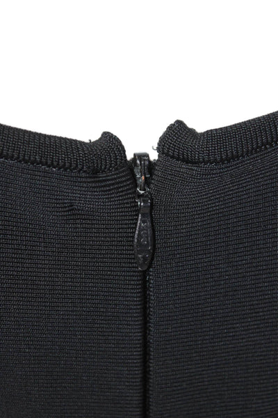 Alice + Olivia, Women Bodycon Sheath Dress Black Square Neck Sleeveless Size S
