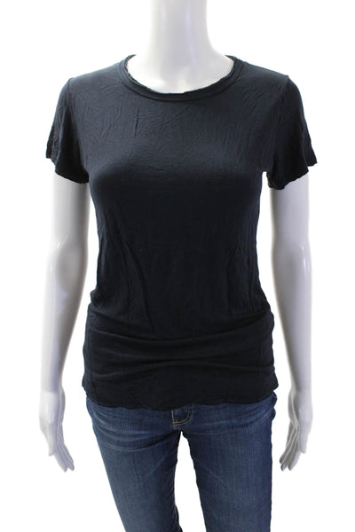 Majestic Paris Women Basic Jersey Black T-Shirt Short Sleeve Size 1