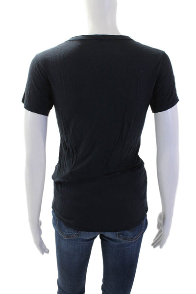 Majestic Paris Women Basic Jersey Black T-Shirt Short Sleeve Size 1