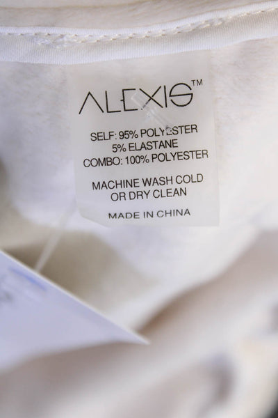 Alexis Womens Bomber Jacket Beige High Neck Zip Long Sleeve Size S