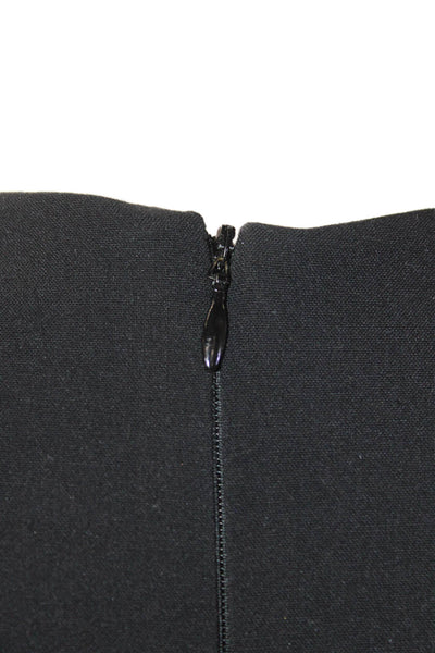 Zara Women Sheath Dress Black Sleeveless Round Neck Mid-Calf Size M
