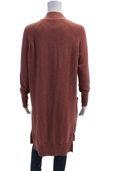 Cotton By Autumn Cashmere Womens Cardigan Sweater Brown Long Sleeve Size S