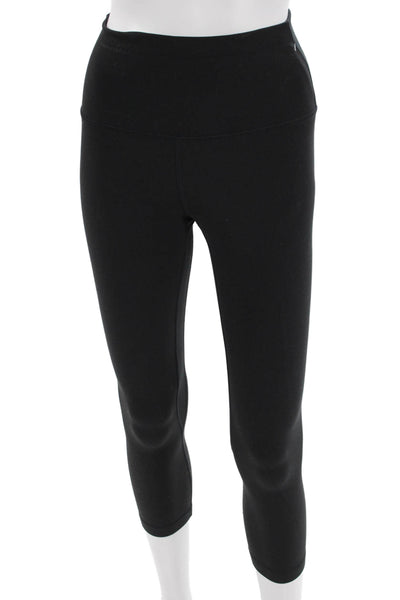 Lululemon Womens Cropped Capri Leggings Black Nylon Size 4