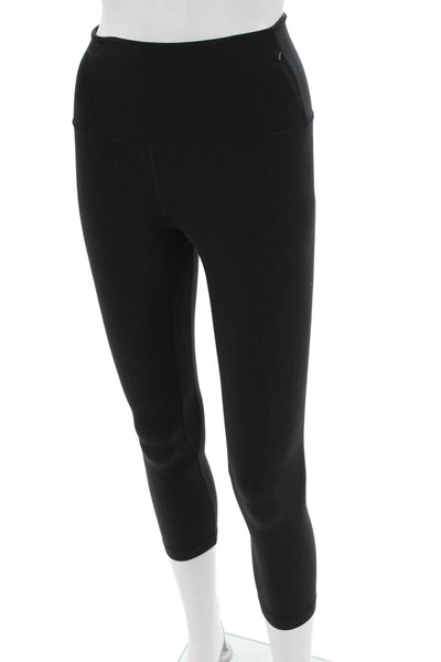 Lululemon Womens Cropped Capri Leggings Black Nylon Size 4
