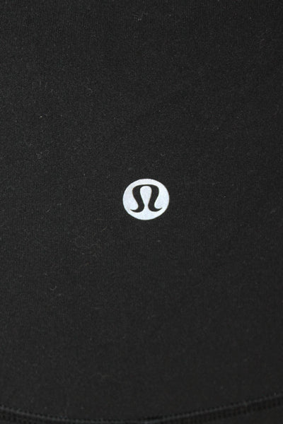 Lululemon Womens Cropped Capri Leggings Black Nylon Size 4