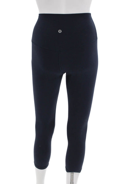Lululemon Womens Dark Blue Nylon Capri Leggings Size 4