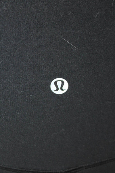 Lululemon Womens Capri Cropped Leggings Black Nylon Sports Size 6