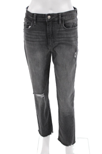 Joes Womens Boyfriend Cropped Dark Gray Mid-Rise Jeans Size 28