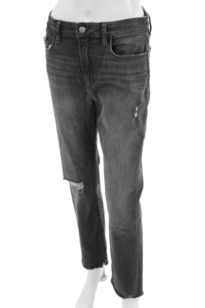 Joes Womens Boyfriend Cropped Dark Gray Mid-Rise Jeans Size 28