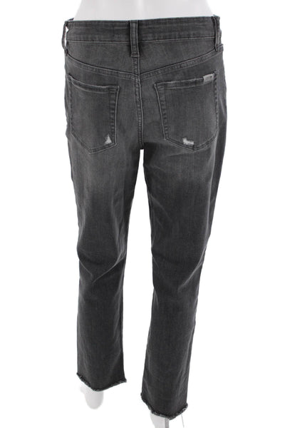 Joes Womens Boyfriend Cropped Dark Gray Mid-Rise Jeans Size 28