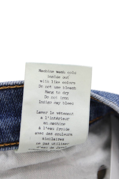 Rag & Bone Women Boyfriend Cropped Jeans Blue Mid Rise Size 25
