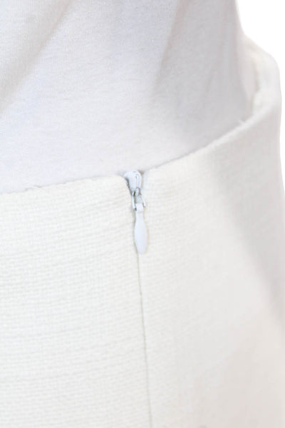Nanette Lepore Womens Straight Pencil Cotton Skirt White Size 2