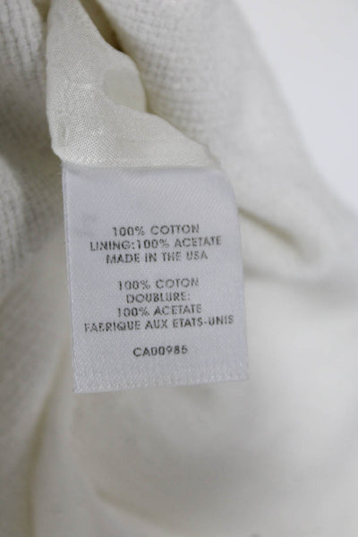 Nanette Lepore Womens Straight Pencil Cotton Skirt White Size 2