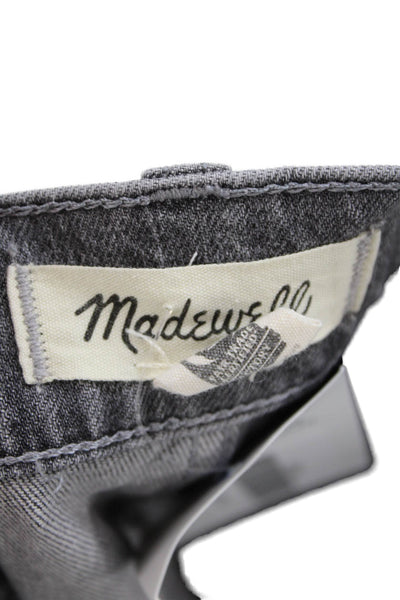 Madewell Unisex Cropped Straight Gray High-Rise Jeans Size 31