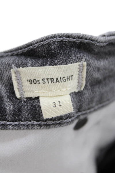 Madewell Unisex Cropped Straight Gray High-Rise Jeans Size 31