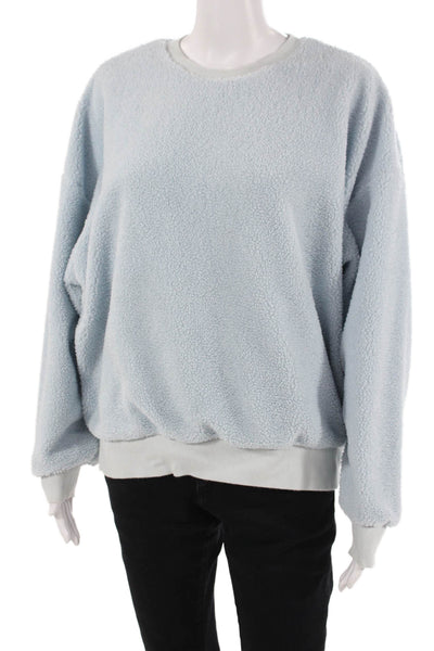 COS Women Light Blue Pullover Sweatshirt Crew Neck Long Sleeve Size S