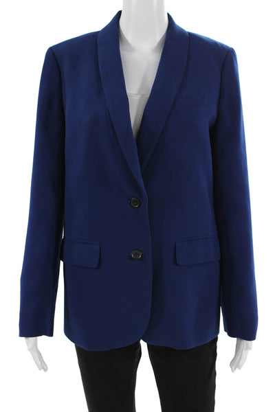 J Crew Women Blue Button Blazer Long Sleeve Classic Size 10