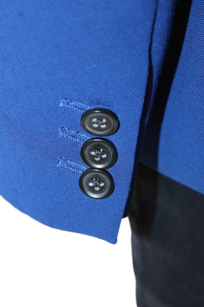 J Crew Women Blue Button Blazer Long Sleeve Classic Size 10
