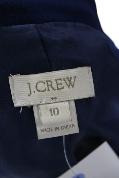 J Crew Women Blue Button Blazer Long Sleeve Classic Size 10