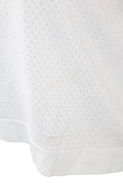 Lululemon Women Cropped Jersey Tank White Crewneck Nylon Blend Size S