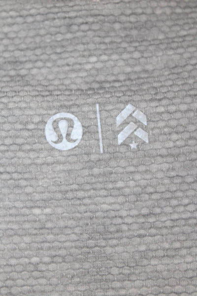 Lululemon Womens Cropped Tank Gray Nylon Blend Crewneck Sports Size S