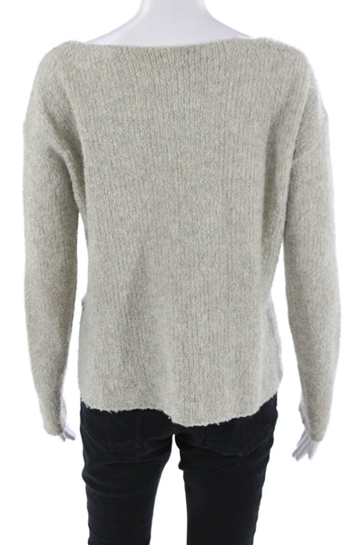ATM Unisex Beige Pullover Sweater Button Long Sleeve Size XS