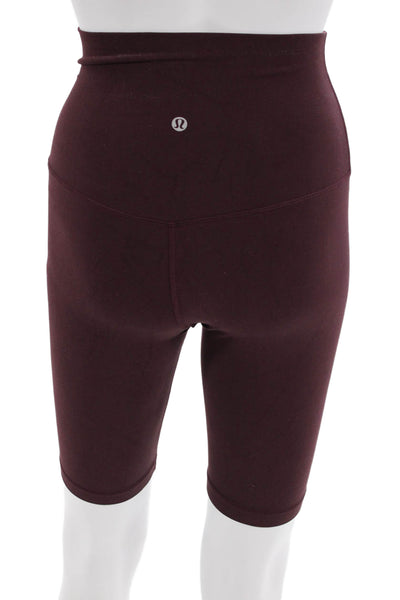 Lululemon Womens Biker Shorts Brown Nylon Size 4