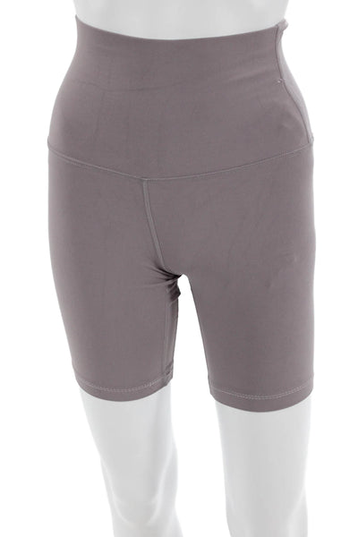 Lululemon Women Biker Shorts Gray Nylon Size 4