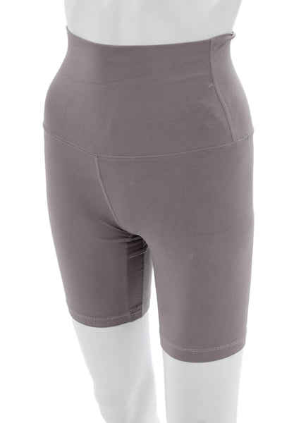 Lululemon Women Biker Shorts Gray Nylon Size 4