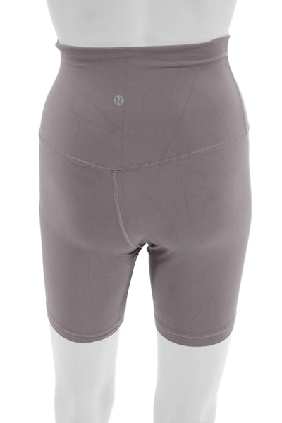 Lululemon Women Biker Shorts Gray Nylon Size 4