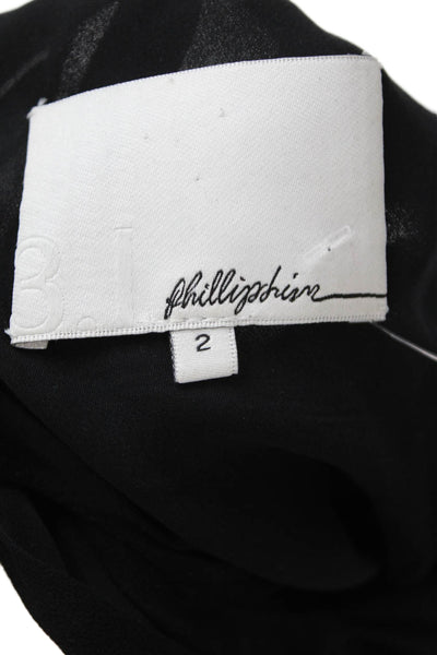 3.1 Phillip Lim Women Tank Dress Black V-Neck Sleeveless Size 2