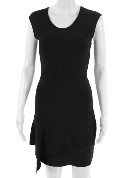 BCBGMAXAZRIA Womens Sheath Tank Dress Black Sleeveless Round Neck Size S