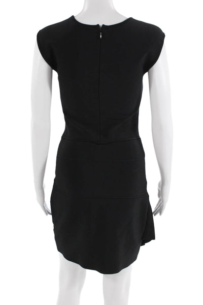 BCBGMAXAZRIA Womens Sheath Tank Dress Black Sleeveless Round Neck Size S