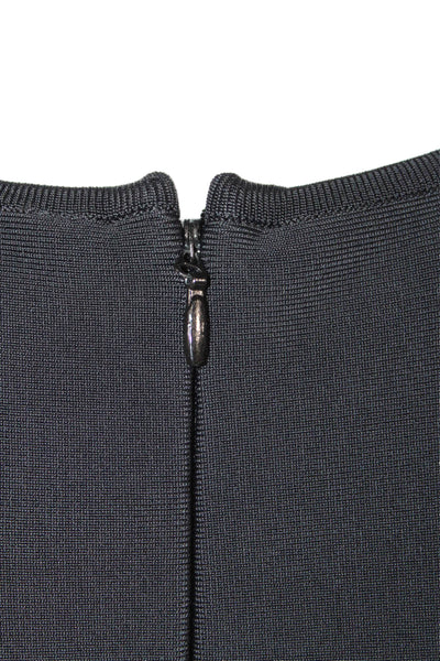 BCBGMAXAZRIA Womens Sheath Tank Dress Black Sleeveless Round Neck Size S