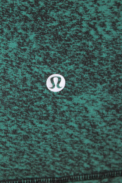 Lululemon Womens Cropped Ankle Leggings Green Nylon Size 4