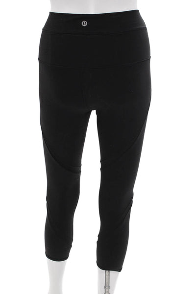 Lululemon Womens Capri Cropped Black Nylon Leggings Size 4