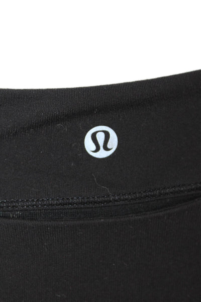 Lululemon Womens Capri Cropped Black Nylon Leggings Size 4