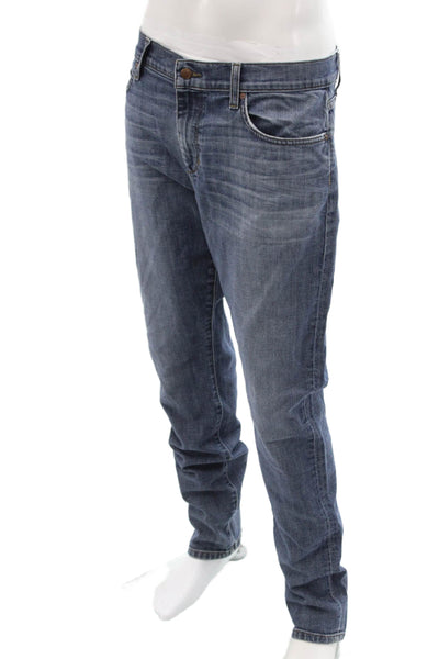 Joes Mens Straight Jeans Blue Button Size 38