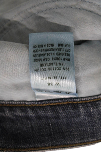 Joes Mens Straight Jeans Blue Button Size 38