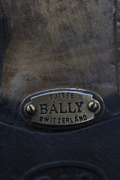 Bally Prestige Mens Leather Buckled Monk Strap Dress Shoes Brown Size 10.5