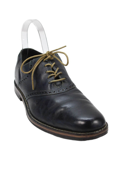 Cole Haan Mens Leather Lace-Up Oxford Dress Shoes Black Size 10.5