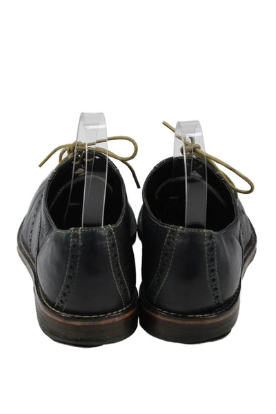 Cole Haan Mens Leather Lace-Up Oxford Dress Shoes Black Size 10.5