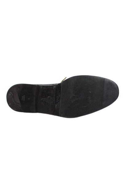 Cole Haan Mens Leather Lace-Up Oxford Dress Shoes Black Size 10.5