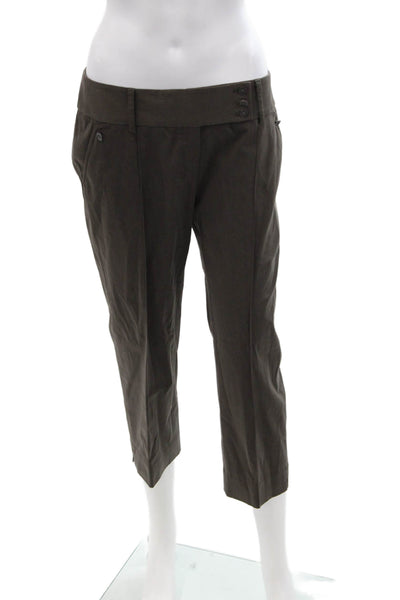 Elie Tahari Women Cropped Dress Pants Dark Gray Size 6