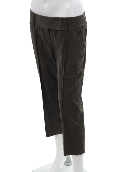 Elie Tahari Women Cropped Dress Pants Dark Gray Size 6